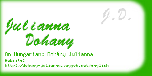 julianna dohany business card